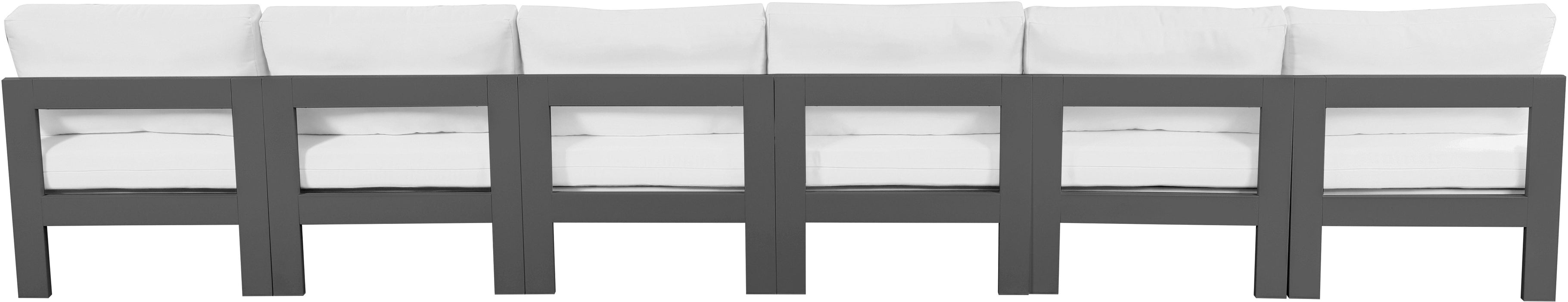 Nizuc - Outdoor Patio Modular Sofa Armless - White - Fabric
