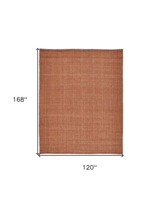 10' x 14' Hand Woven Area Rug - Orange