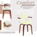 Set of two Giga Mid Century Modern bentwood swivel dining chairs with white seats and walnut wood legs and frames.