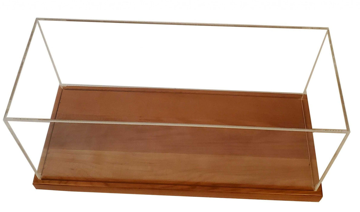 28" Wood Glass Standard Display Stand - Brown