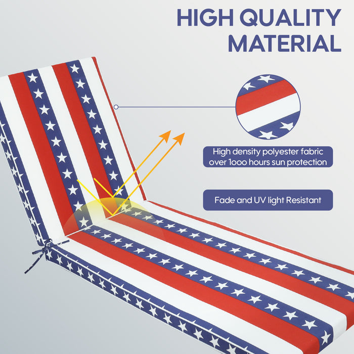 Giga red striped outdoor chaise lounge back and seat cushions set for patio furniture, replacement cushions for outdoor seating.