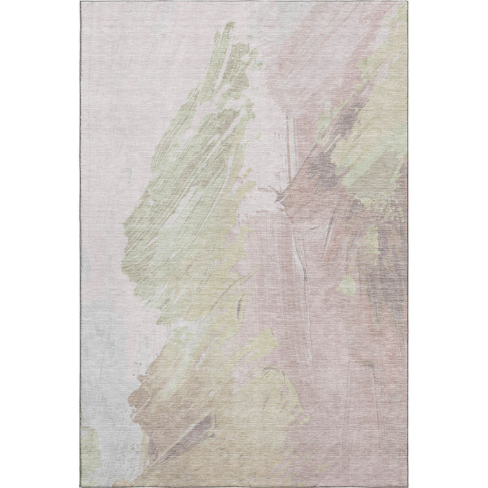10' X 14' Abstract Washable Area Rug With UV Protection (705509) - Pink / Ivory