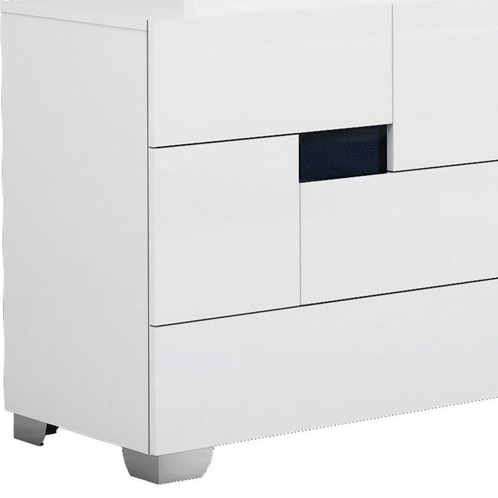Superb High Gloss Dresser - White