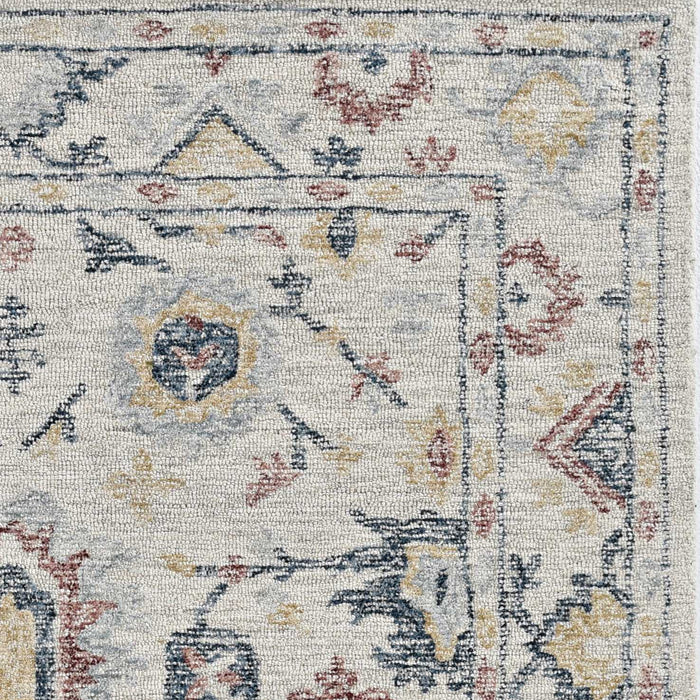 8' x 11' Hand Tufted Space Dyed Floral Traditional Indoor Area Rug - Ivory