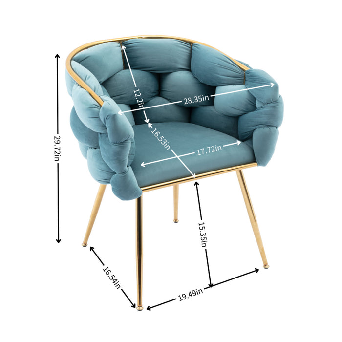 Giga luxury modern single armchair with simple design, ideal for bedroom lounging, leisure, or as a manicure table back chair.
