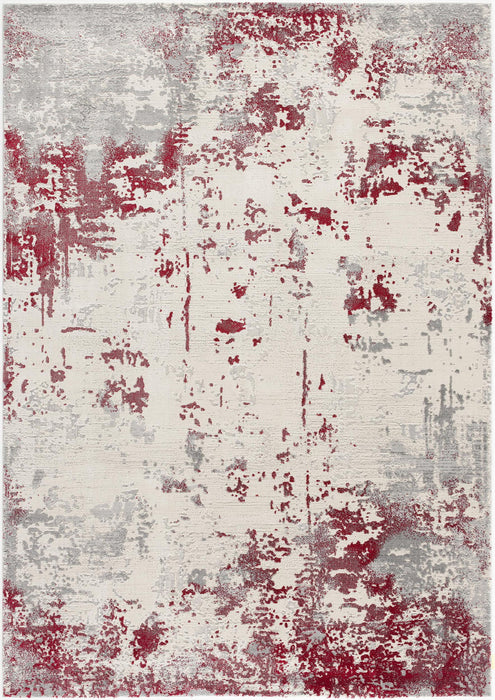 7.8' x 10.8' Abstract Dhurrie Area Rug - Red