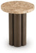 Burnished brown Darimore Chair Side End Table by Signature Design Ashley, featuring a sleek, compact design for living room use.
