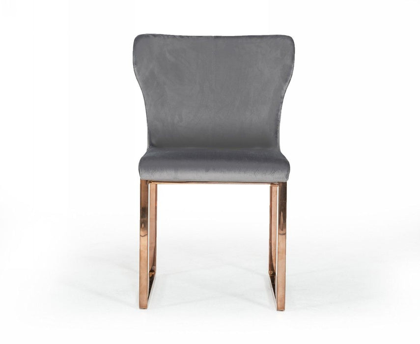 Upholstered Fabric Wing Back Dining Side Chair - Gray