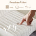 Giga white bean bag chair for adults with soft chenille fabric, cozy lounge sofa for reading or relaxing in living room.