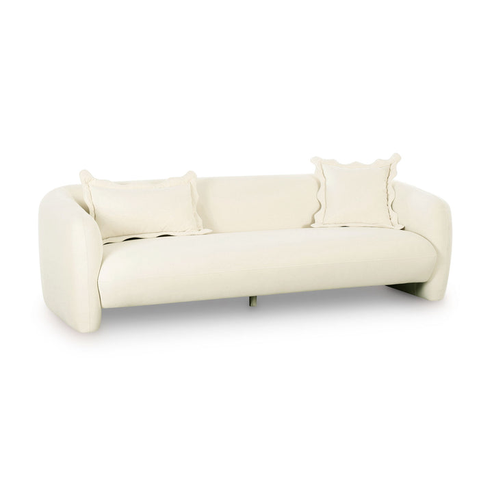 Lou - Performance Velvet Sofa - Cream