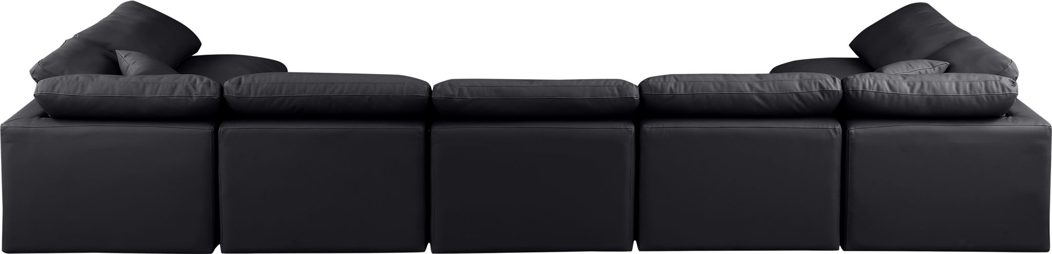 Indulge - Faux Leather 7 Piece Modular U-Shaped Sectional