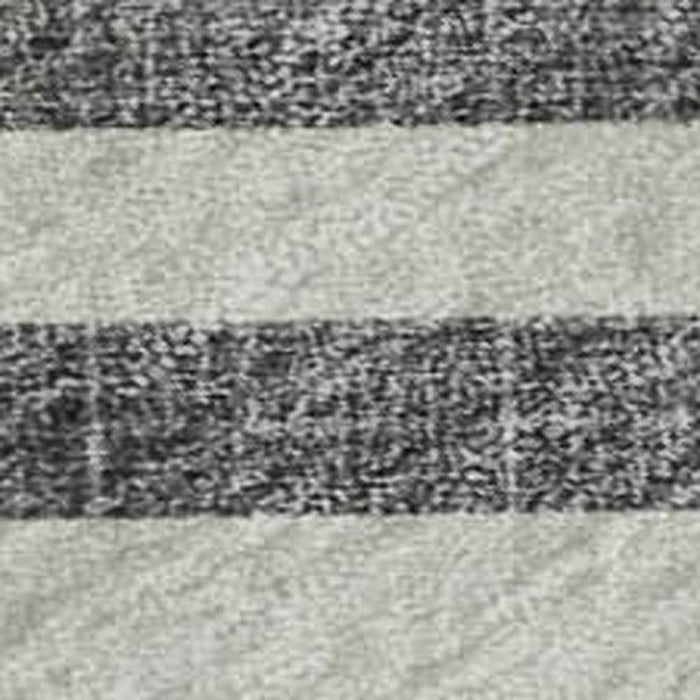 8' X 10' Geometric Washable Area Rug With UV Protection (652345) - Charcoal / Ivory