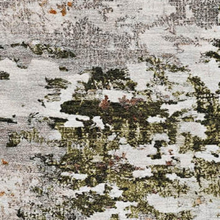10' X 14' Abstract Washable Area Rug With UV Protection (704993) - Terra Cotta / Ivory / Gray