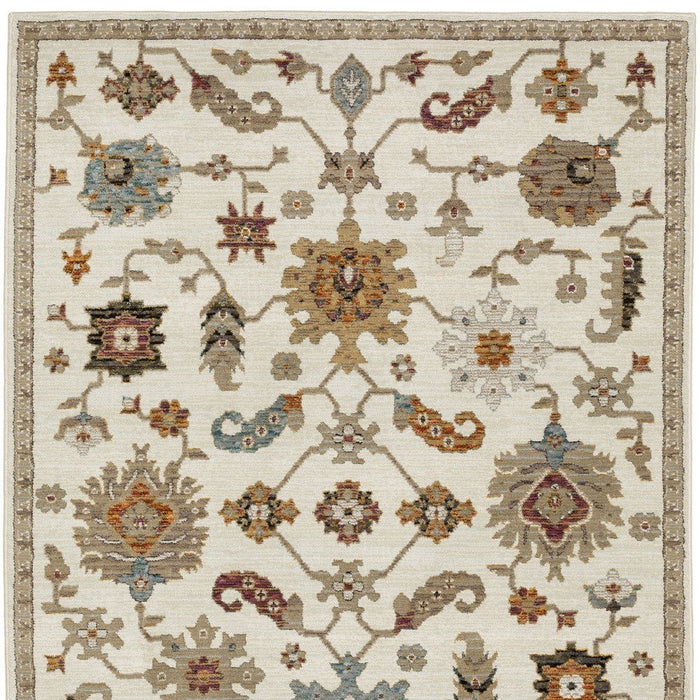 10' X 13' Oriental Area Rug - Ivory