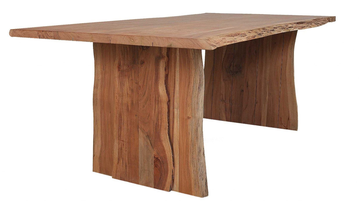 71" Rectangular Solid Wood Dining Table - Brown