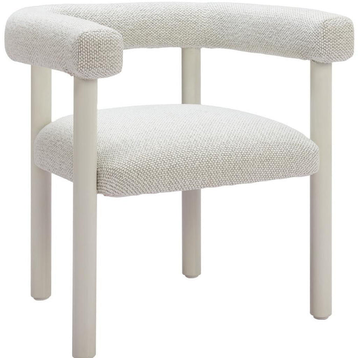 Aluminum Open Back Dining Arm Chairs (Set of 2) - White