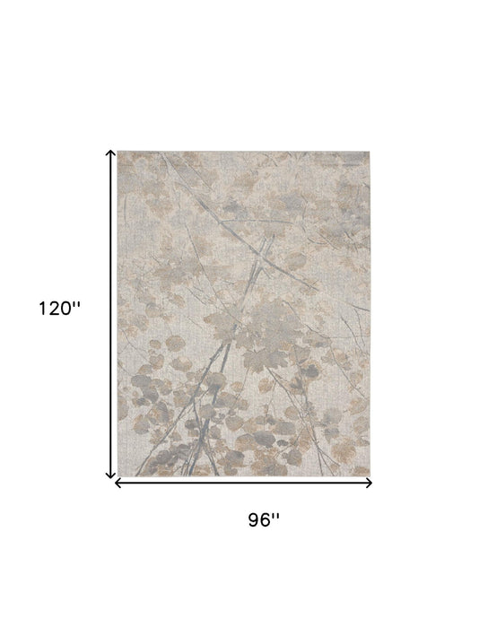 8' X 10' Abstract Power Loom Area Rug (573124) - Gray