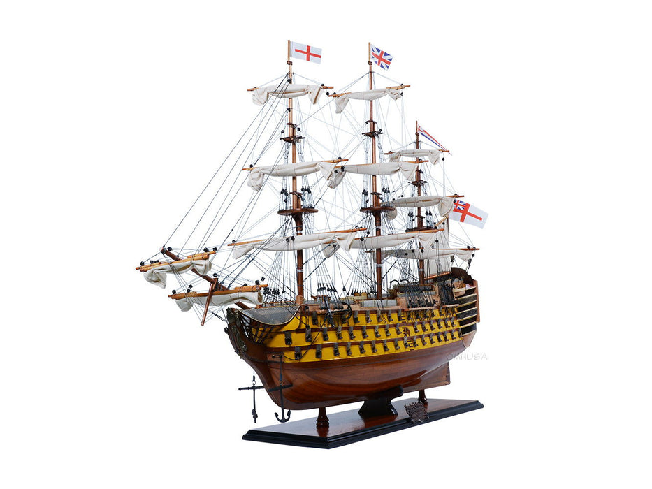 Hand Painted Model Boat (624637) - Light Brown / Yellow