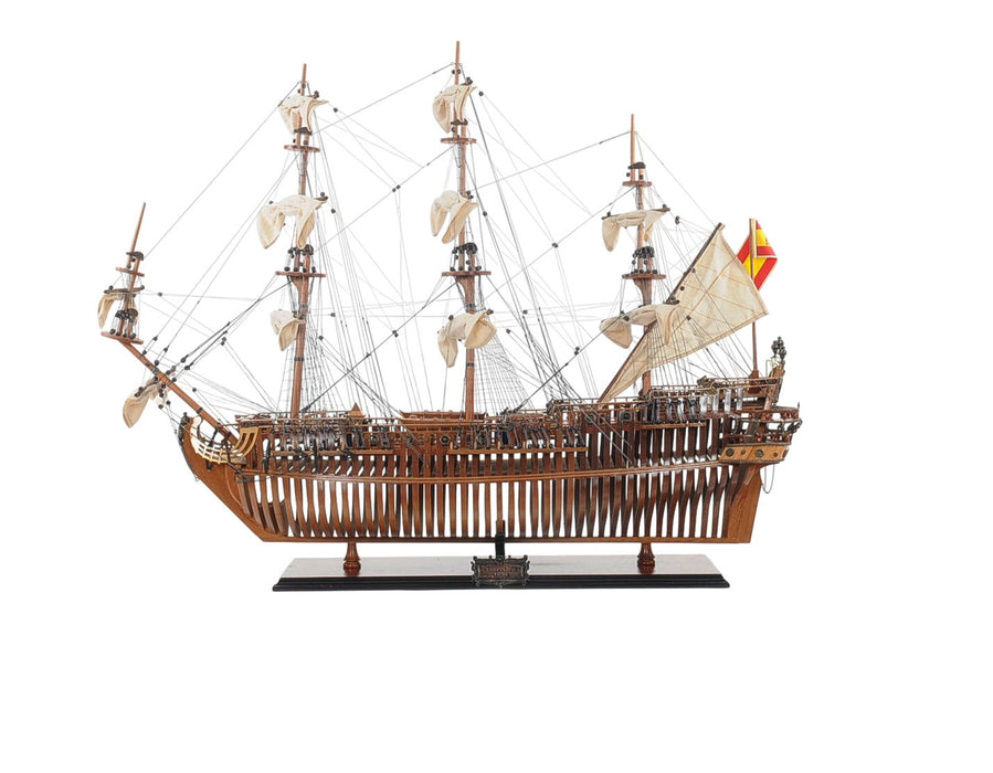 Hand Painted Boat (401986) - Brown