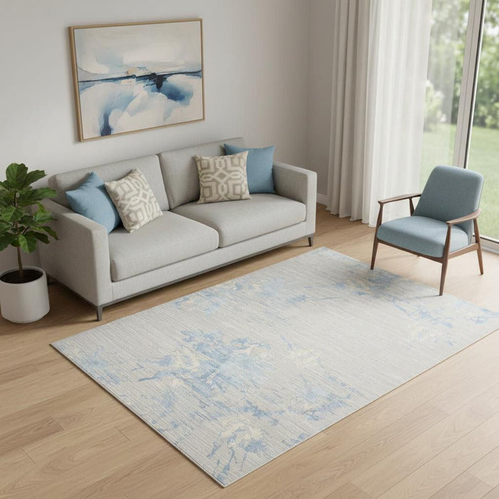 5' X 7' Floral Area Rug (573000) - Gray