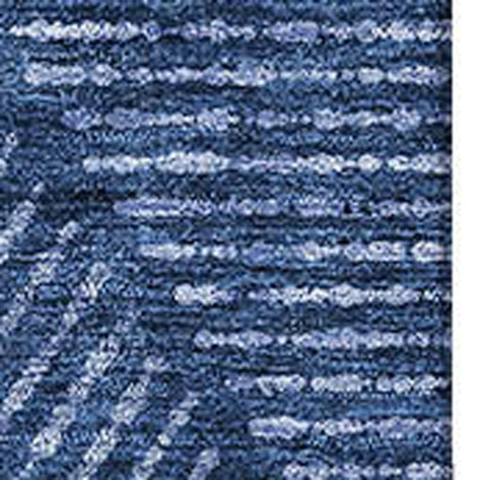 9' X 12' Geometric Washable Area Rug With UV Protection - Navy Blue And Ivory