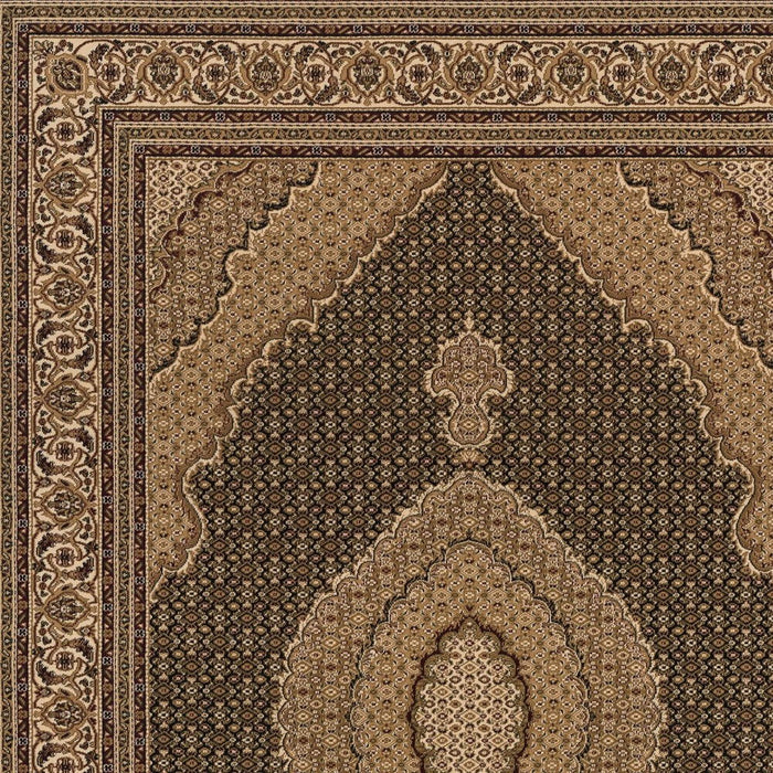 10' x 13' Oriental Washable Non Skid Area Rug - Beige
