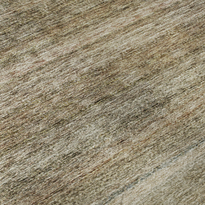 10' X 14' Striped Washable Area Rug With UV Protection (688051) - Copper / Gray / Beige