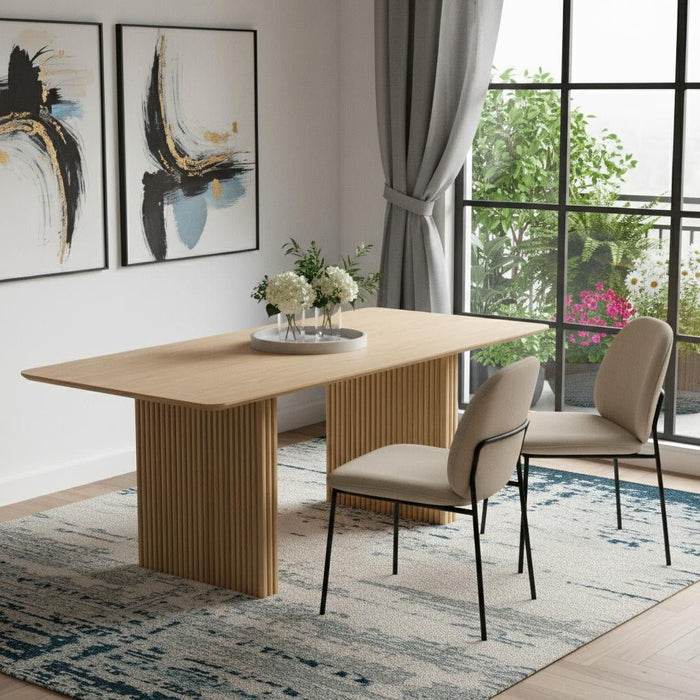 67'' Double Pedestal Base Dining Table - Natural