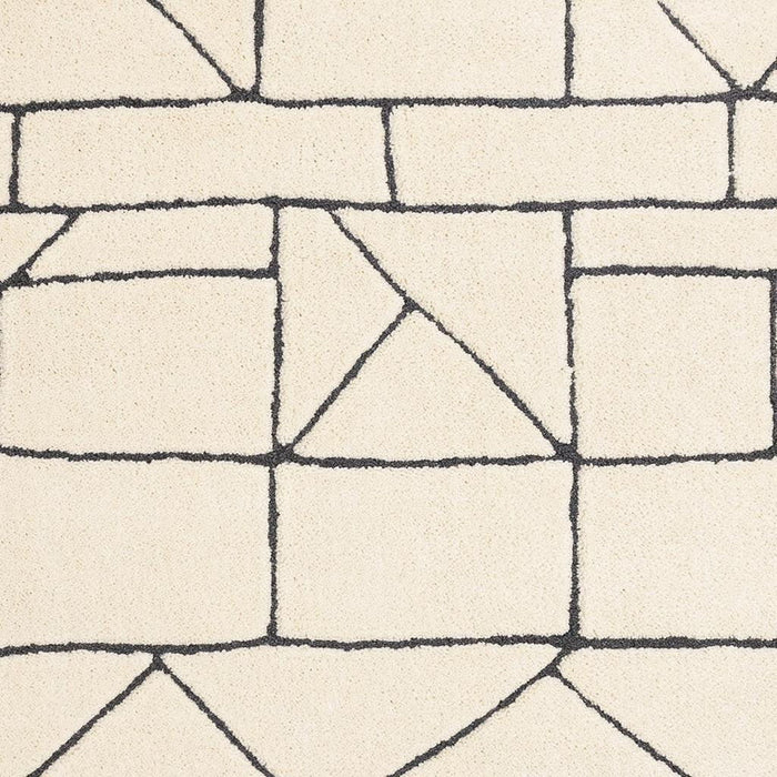 5' X 8' Geometric Area Rug (661271) - Cream / Black