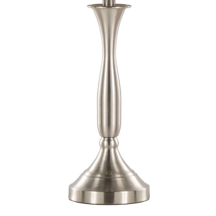 Sawyer - 25" Metal Table Lamp With Usb (Set of 2) - Light Grey Linen