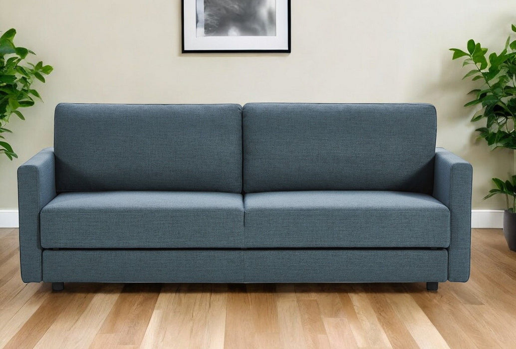 Long Arm Sofa Bed With Storage Space - Blue / Green