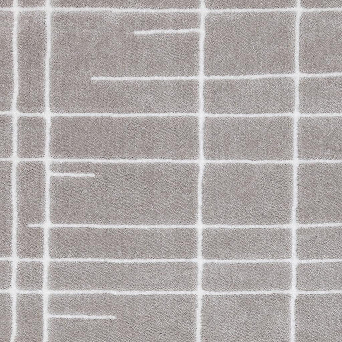 8' X 11' Striped Area Rug (660268) - Gray / White