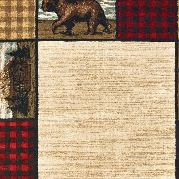 10' x 13' Southwestern Power Loom Stain Resistant Area Rug - Ivory