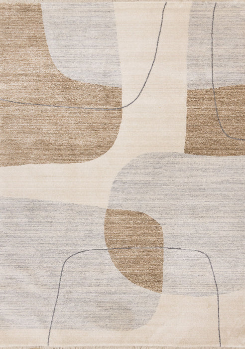 8' X 10' Geometric Area Rug (661391) - Cream / Brown / Beige