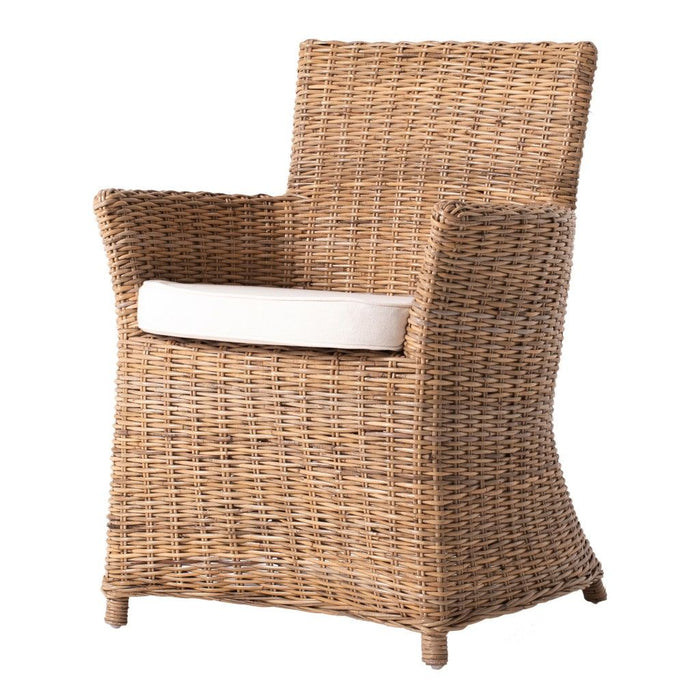 Rattan Dining Arm Chairs (Set of 2) - Natural