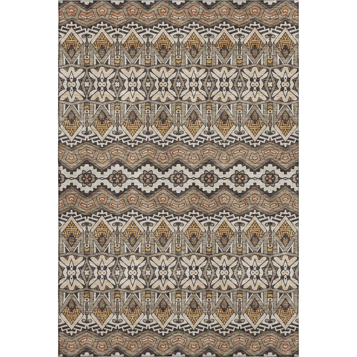 10' X 14' Moroccan Washable Area Rug With UV Protection (672296) - Taupe / Beige / Copper