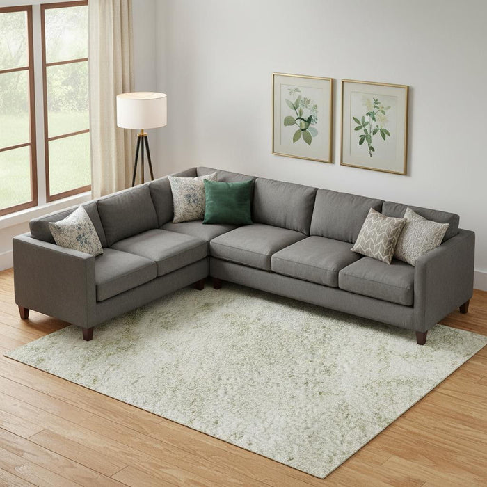 10' X 14' Abstract Washable Area Rug With UV Protection (699160) - Linen / Beige