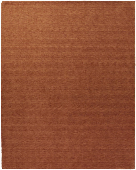 9' x 13' Wool Hand Woven Area Rug - Orange