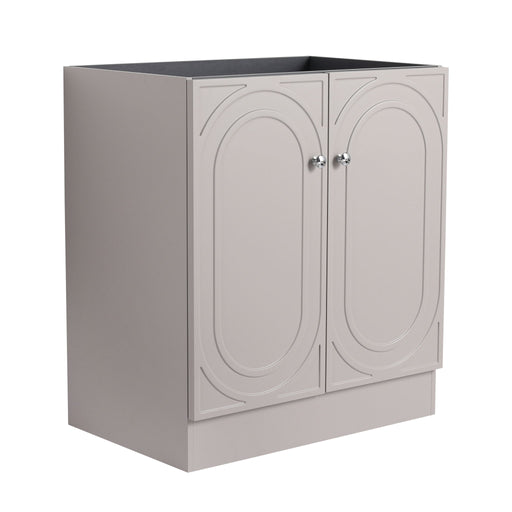 Modern Giga freestanding bathroom vanity with soft-close cabinet doors, featuring sleek design and ample storage space.