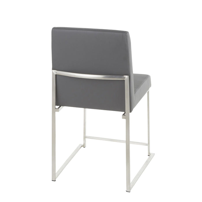 Fuji - High Back Dining Chair - Stainless Steel (Set of 2)