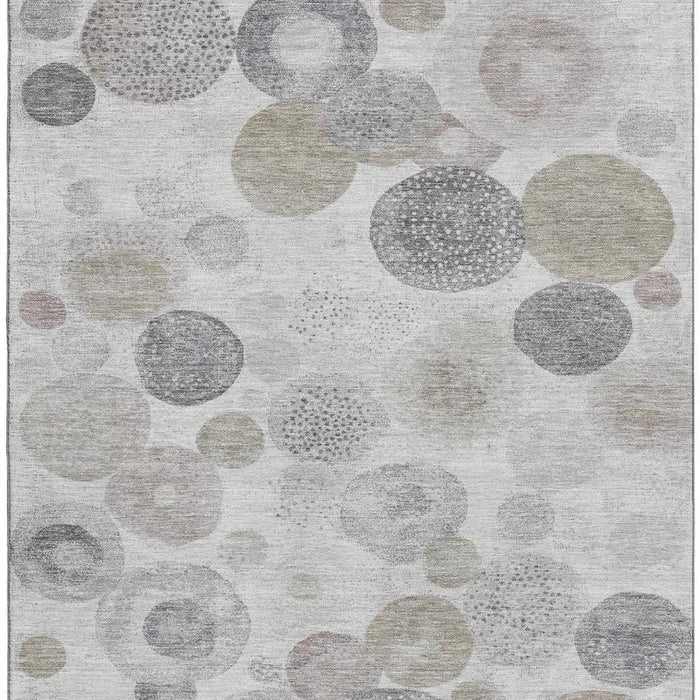 10' X 14' Geometric Washable Area Rug With UV Protection (707347) - Taupe / Gray / Ivory