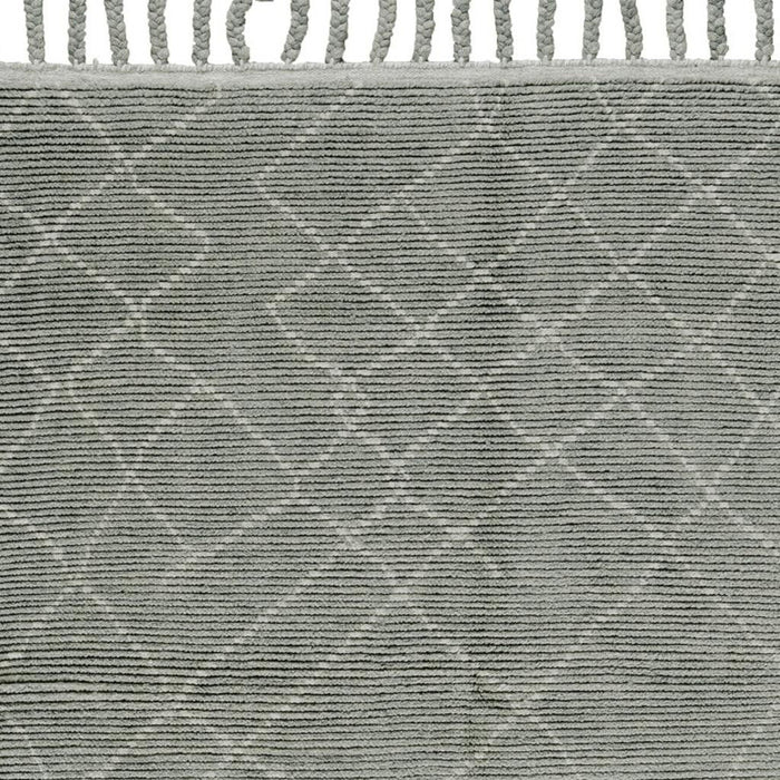 9' X 13' Wool Geometric Hand Knotted Area Rug (565759) - Green