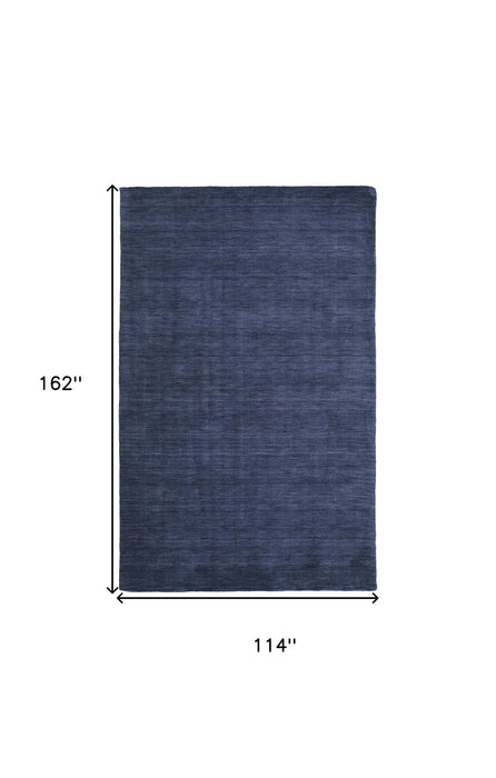 10' x 13' Wool Hand Woven Area Rug - Blue