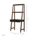 Giga ladder desk with natural wood finish, featuring a ladder-style display shelf and workspace for home office or study area