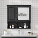 Giga wall-mounted medicine cabinet with mirrored doors and open shelves for bathroom storage, stylish and functional.