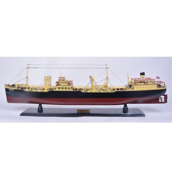 Hand Painted Model Boat (624232) - Light Brown / Black