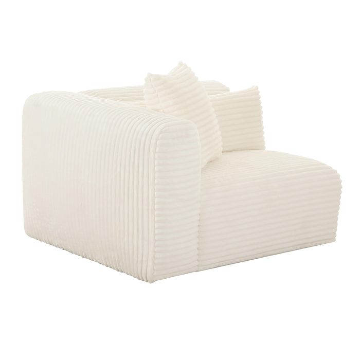 Tarra - Fluffy Oversized Corduroy Modular Corner Chair