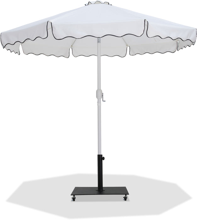 Amalfi - Aluminum Patio Umbrella - Black Base / White Pole