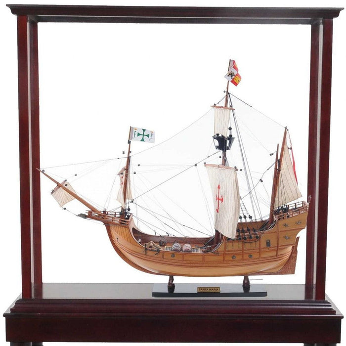 Small Floor Display Case - Dark Brown