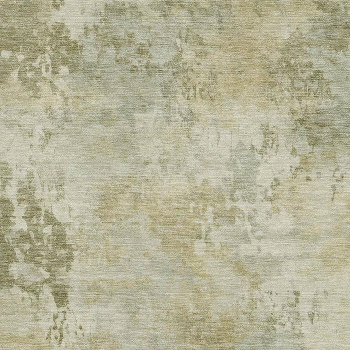 10' X 14' Abstract Washable Area Rug With UV Protection (717152) - Sage / Beige